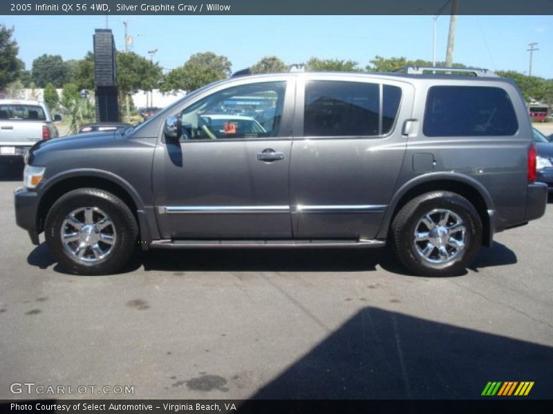 Silver Graphite Gray / Willow 2005 Infiniti QX 56 4WD