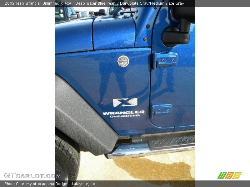 Deep Water Blue Pearl / Dark Slate Gray/Medium Slate Gray 2009 Jeep Wrangler Unlimited X 4x4