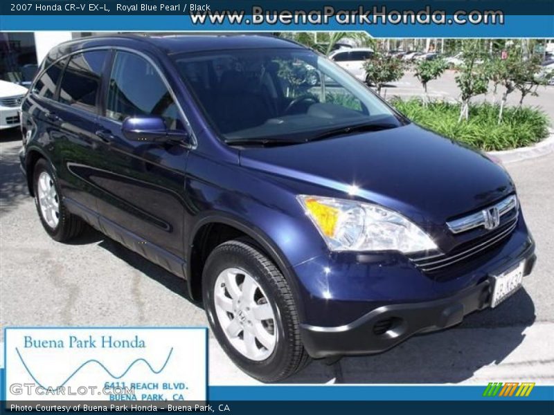 Royal Blue Pearl / Black 2007 Honda CR-V EX-L