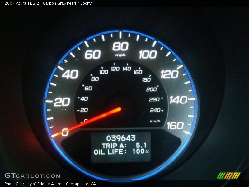 Carbon Gray Pearl / Ebony 2007 Acura TL 3.2