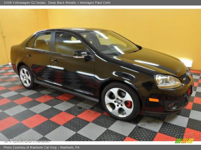 Deep Black Metallic / Interlagos Plaid Cloth 2008 Volkswagen GLI Sedan