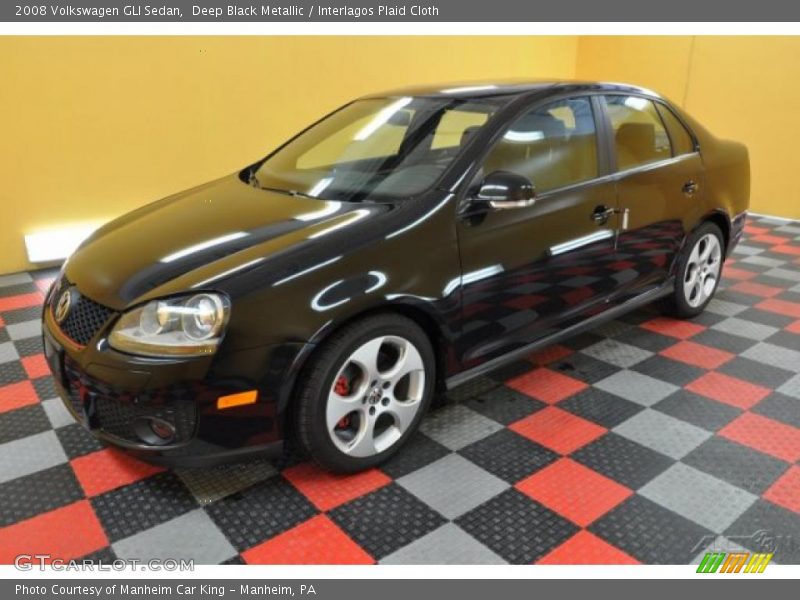 Deep Black Metallic / Interlagos Plaid Cloth 2008 Volkswagen GLI Sedan