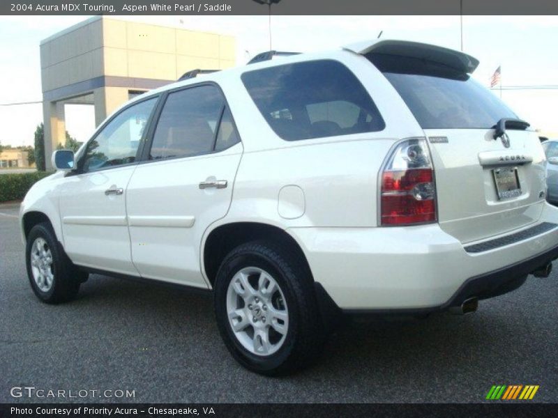Aspen White Pearl / Saddle 2004 Acura MDX Touring
