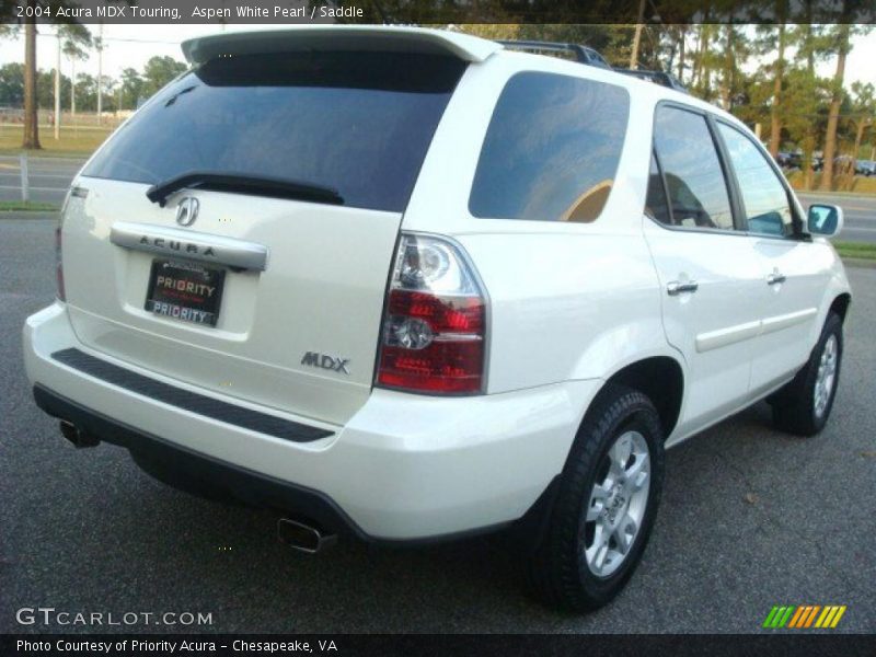 Aspen White Pearl / Saddle 2004 Acura MDX Touring