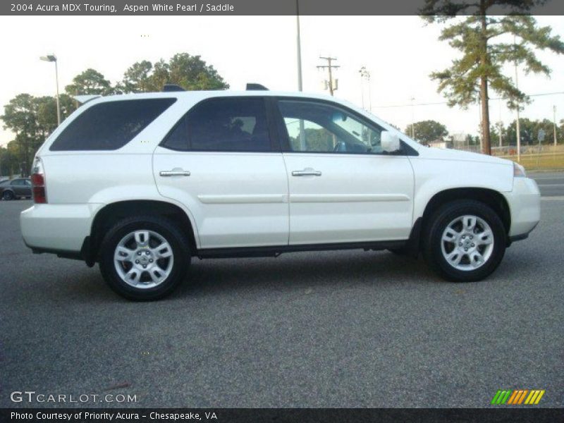 Aspen White Pearl / Saddle 2004 Acura MDX Touring