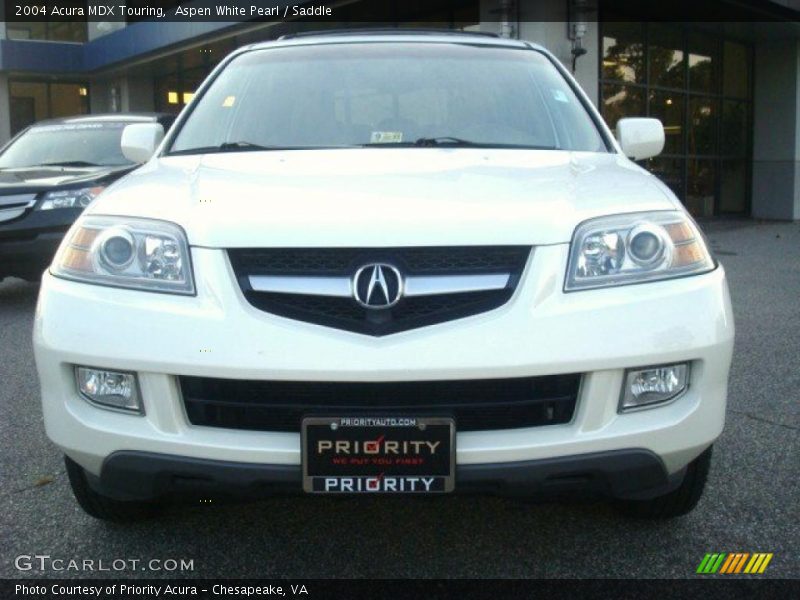 Aspen White Pearl / Saddle 2004 Acura MDX Touring