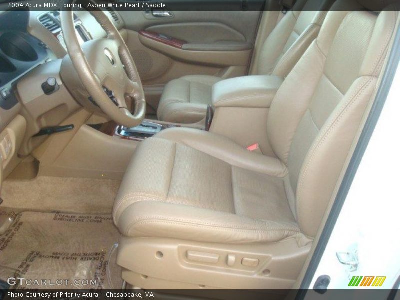 Aspen White Pearl / Saddle 2004 Acura MDX Touring