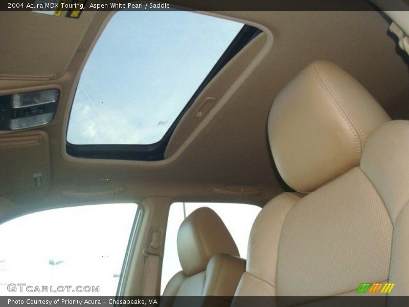 Aspen White Pearl / Saddle 2004 Acura MDX Touring