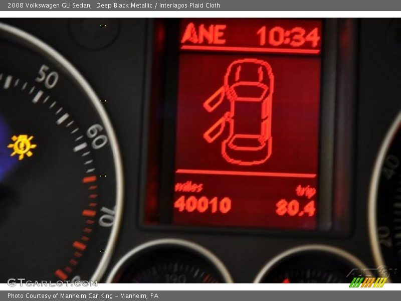 Deep Black Metallic / Interlagos Plaid Cloth 2008 Volkswagen GLI Sedan