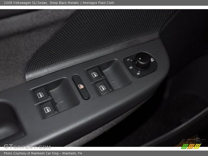 Deep Black Metallic / Interlagos Plaid Cloth 2008 Volkswagen GLI Sedan