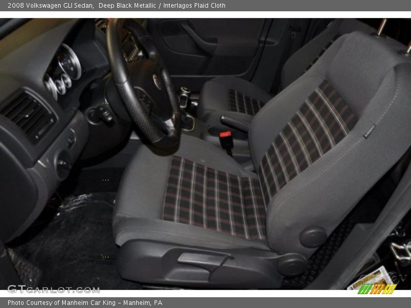 Deep Black Metallic / Interlagos Plaid Cloth 2008 Volkswagen GLI Sedan