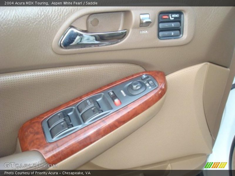 Aspen White Pearl / Saddle 2004 Acura MDX Touring