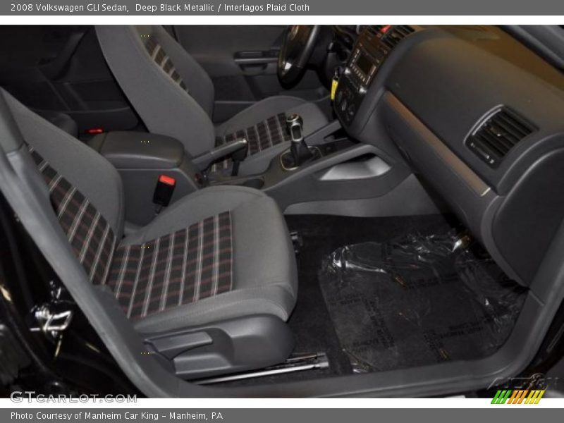Deep Black Metallic / Interlagos Plaid Cloth 2008 Volkswagen GLI Sedan