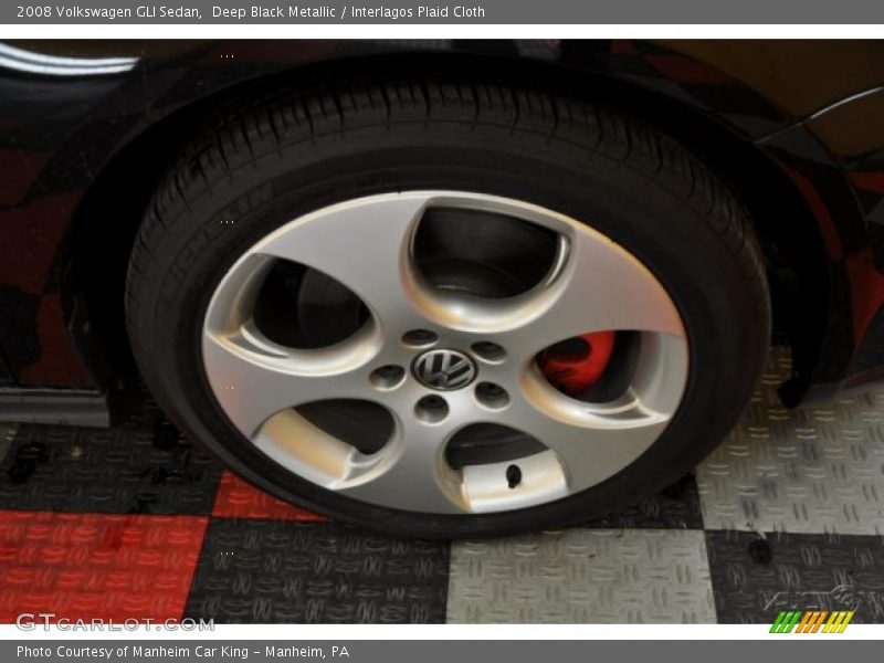 Deep Black Metallic / Interlagos Plaid Cloth 2008 Volkswagen GLI Sedan