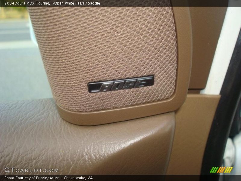Aspen White Pearl / Saddle 2004 Acura MDX Touring