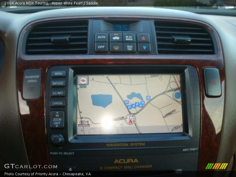 Aspen White Pearl / Saddle 2004 Acura MDX Touring