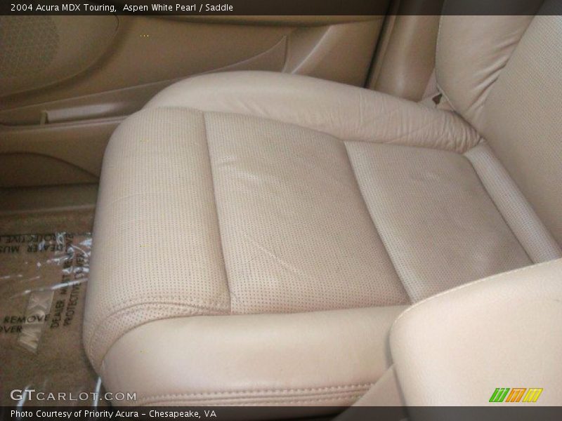 Aspen White Pearl / Saddle 2004 Acura MDX Touring