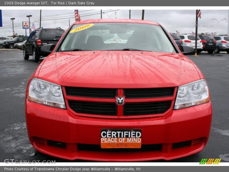 Tor Red / Dark Slate Gray 2009 Dodge Avenger SXT