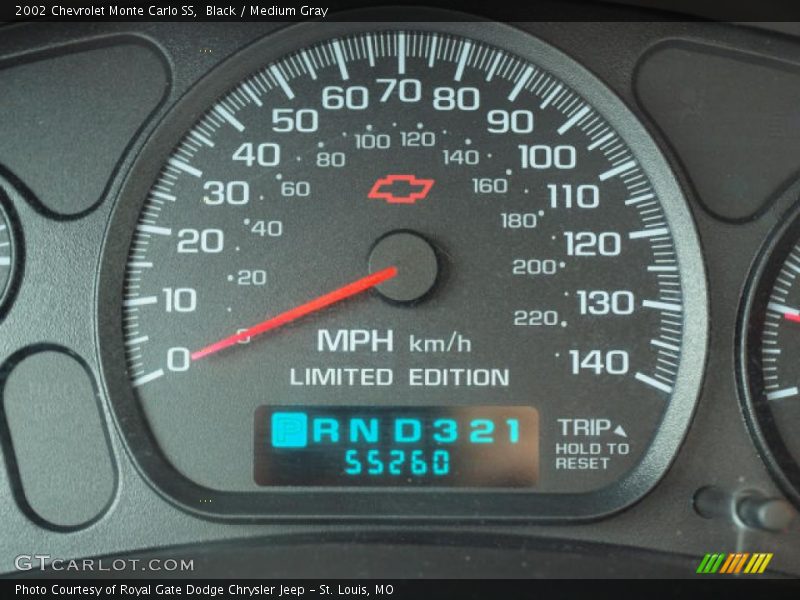 Black / Medium Gray 2002 Chevrolet Monte Carlo SS