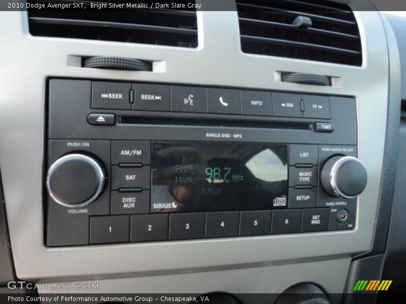 Bright Silver Metallic / Dark Slate Gray 2010 Dodge Avenger SXT