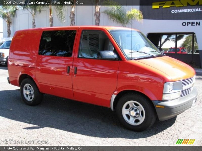 Red / Medium Gray 2005 Chevrolet Astro Cargo Van