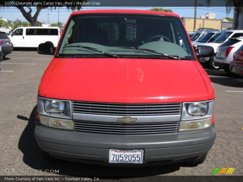 Red / Medium Gray 2005 Chevrolet Astro Cargo Van