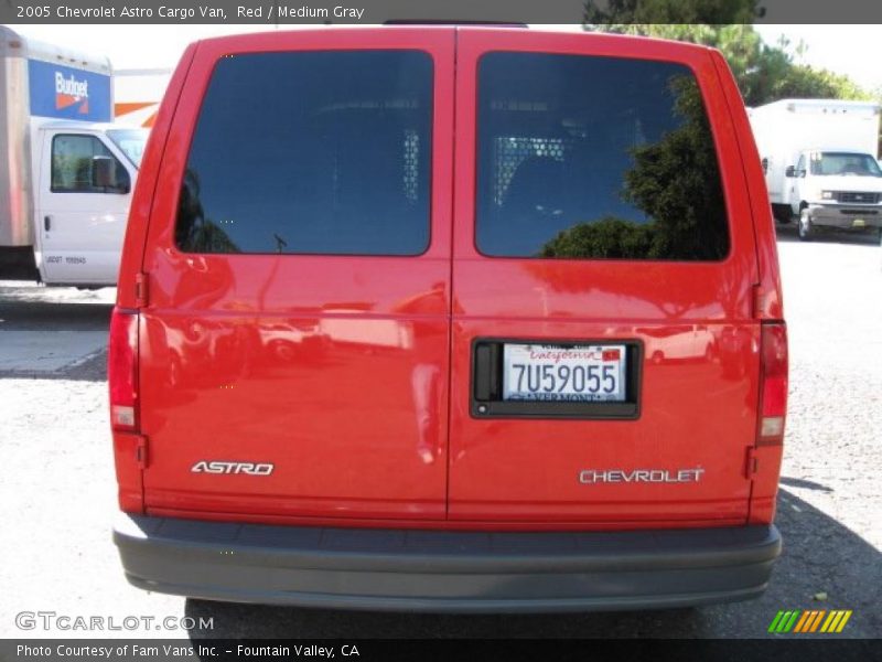 Red / Medium Gray 2005 Chevrolet Astro Cargo Van