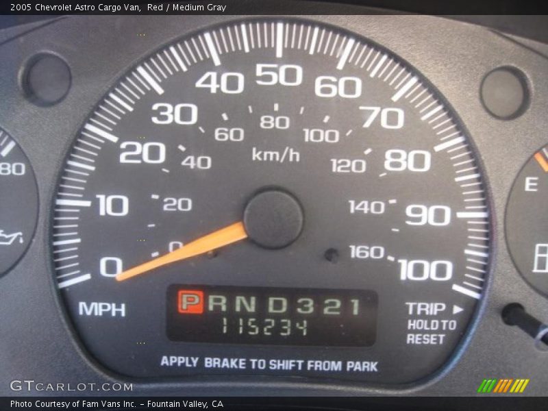 Red / Medium Gray 2005 Chevrolet Astro Cargo Van