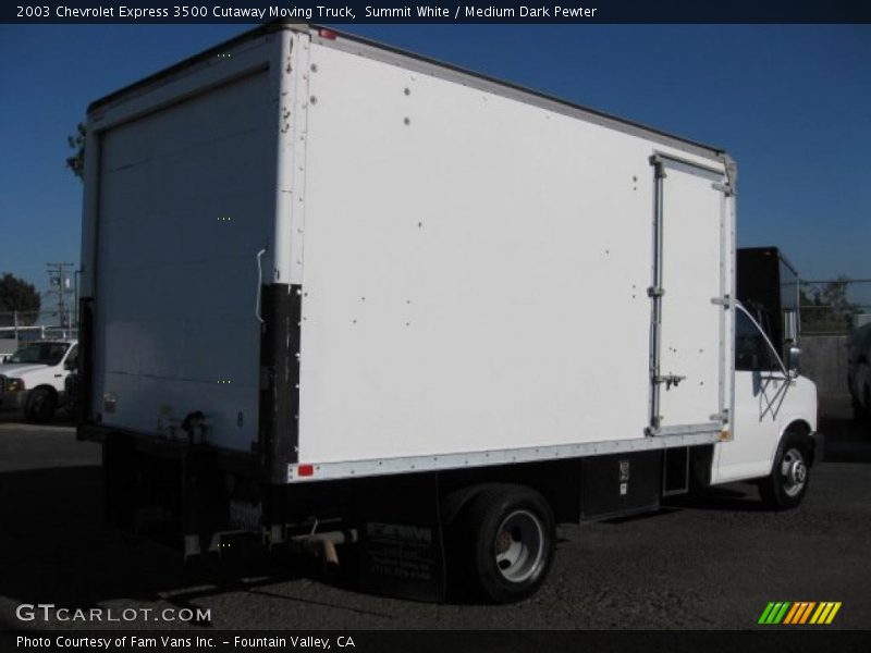 Summit White / Medium Dark Pewter 2003 Chevrolet Express 3500 Cutaway Moving Truck