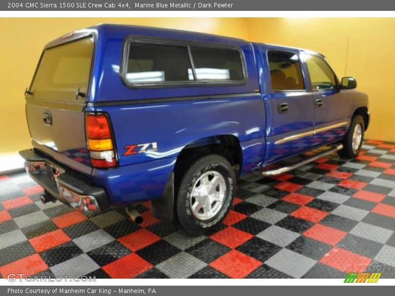 Marine Blue Metallic / Dark Pewter 2004 GMC Sierra 1500 SLE Crew Cab 4x4