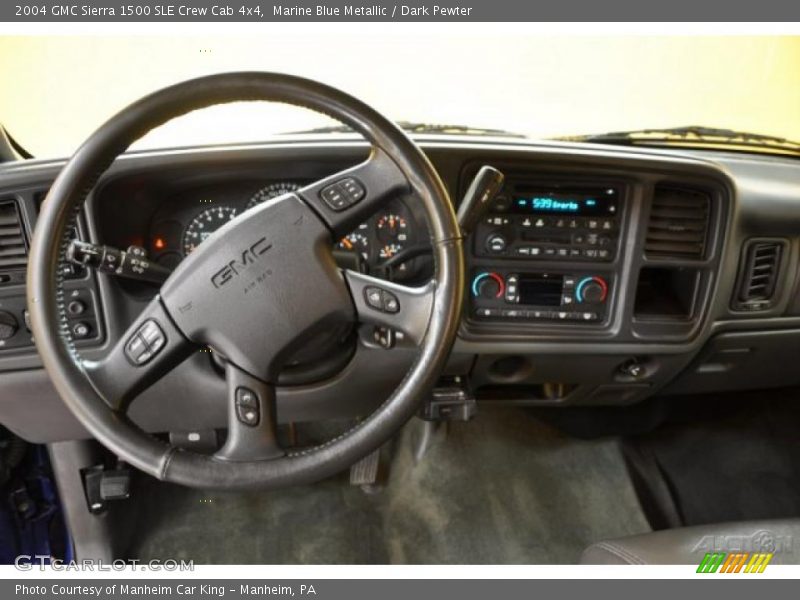 Marine Blue Metallic / Dark Pewter 2004 GMC Sierra 1500 SLE Crew Cab 4x4