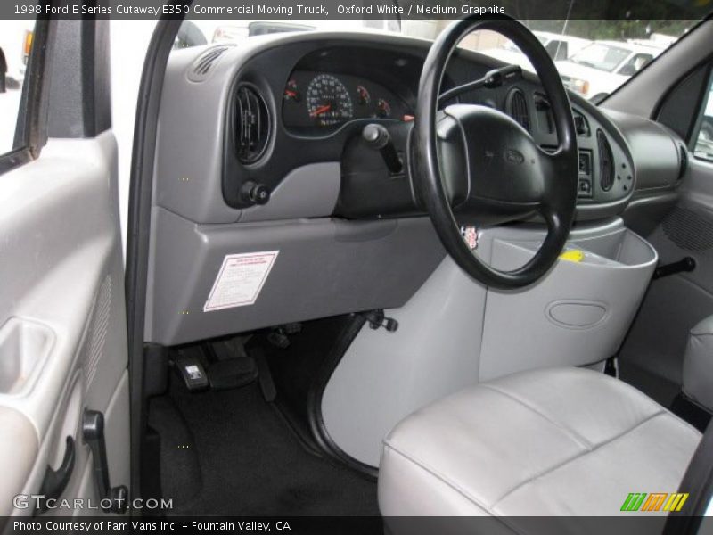 Oxford White / Medium Graphite 1998 Ford E Series Cutaway E350 Commercial Moving Truck