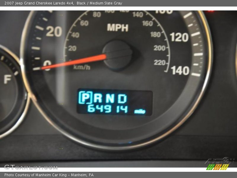 Black / Medium Slate Gray 2007 Jeep Grand Cherokee Laredo 4x4