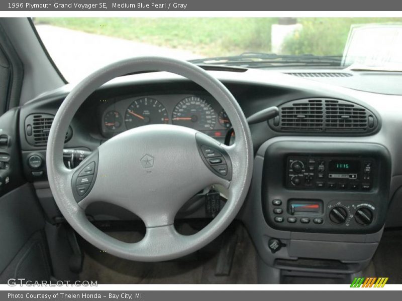 Medium Blue Pearl / Gray 1996 Plymouth Grand Voyager SE