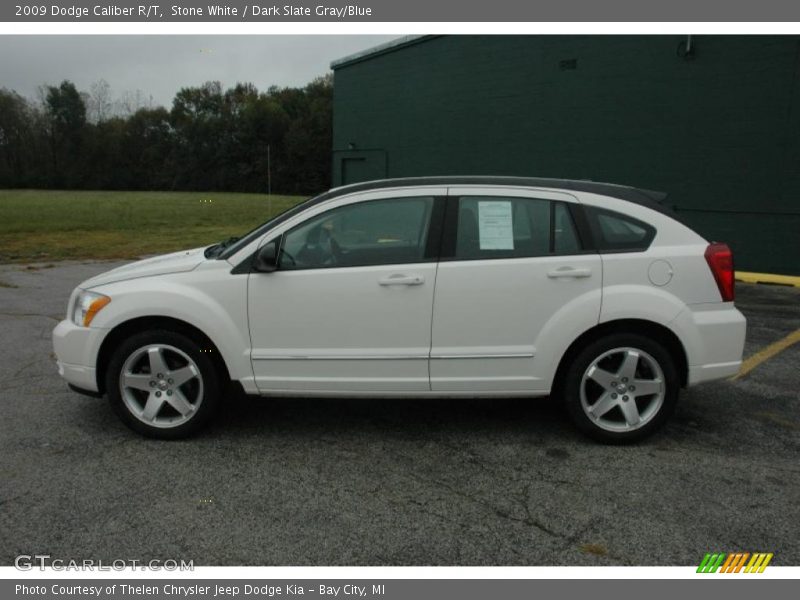 Stone White / Dark Slate Gray/Blue 2009 Dodge Caliber R/T