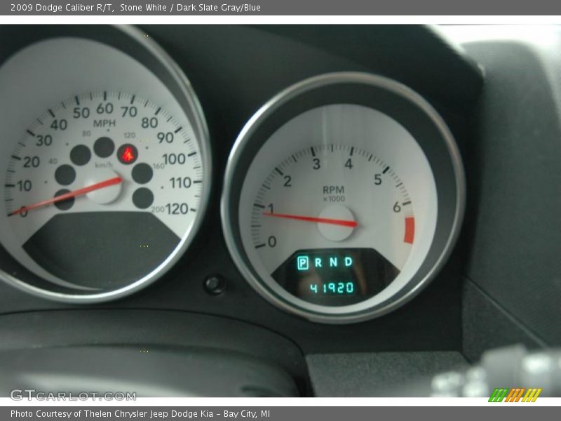 Stone White / Dark Slate Gray/Blue 2009 Dodge Caliber R/T