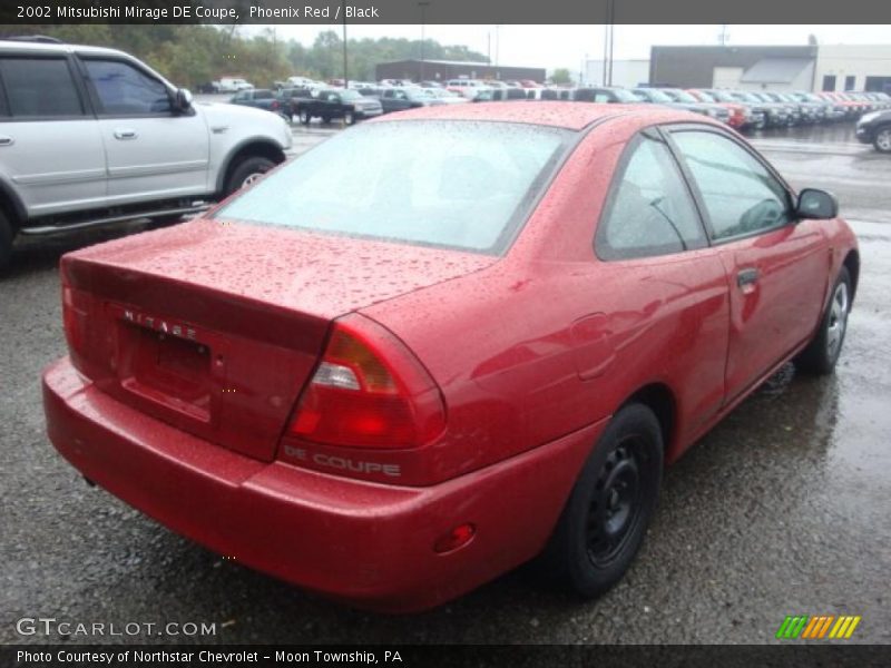 Phoenix Red / Black 2002 Mitsubishi Mirage DE Coupe