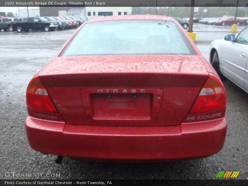 Phoenix Red / Black 2002 Mitsubishi Mirage DE Coupe