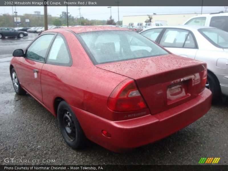 Phoenix Red / Black 2002 Mitsubishi Mirage DE Coupe