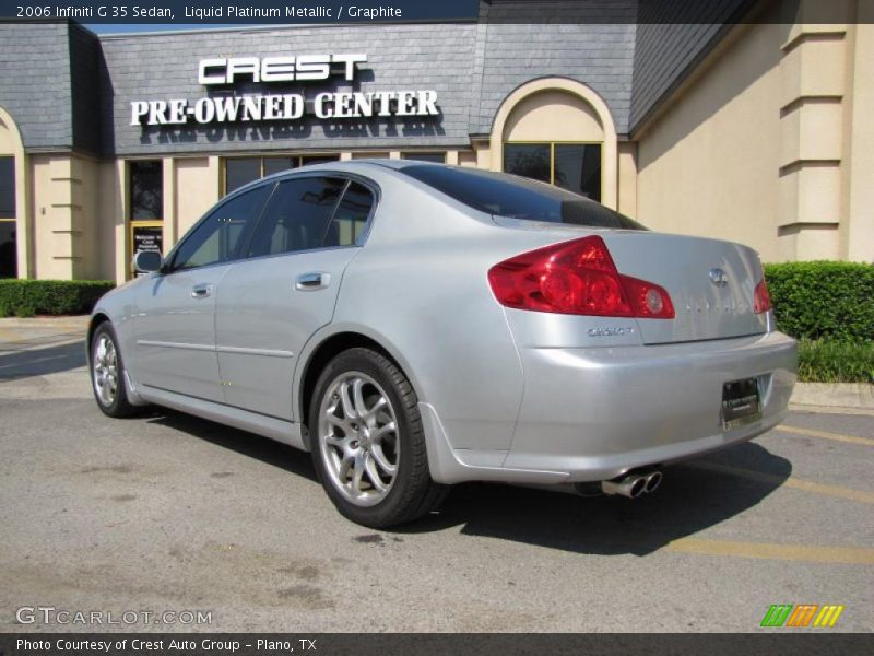 Liquid Platinum Metallic / Graphite 2006 Infiniti G 35 Sedan