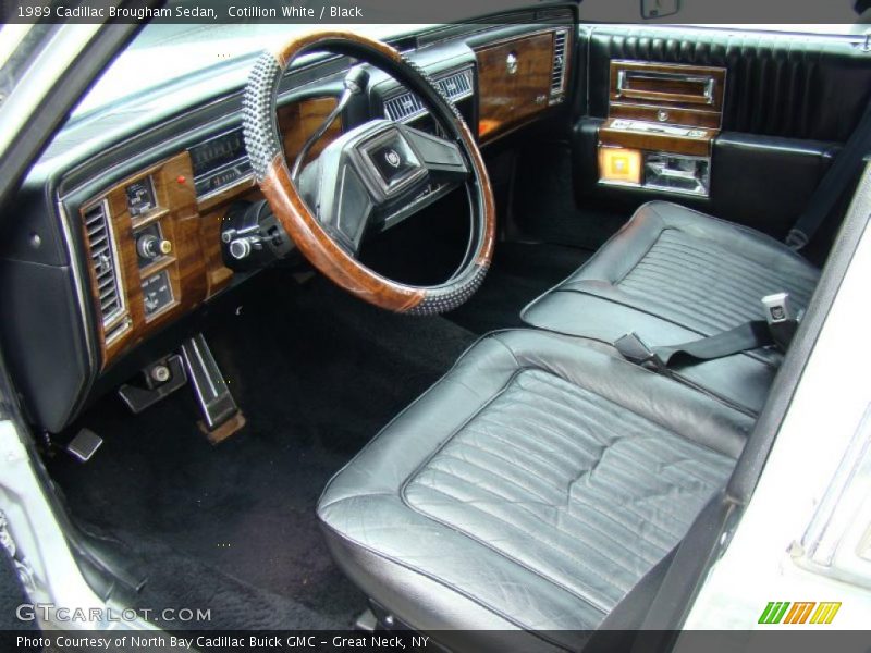 Cotillion White / Black 1989 Cadillac Brougham Sedan