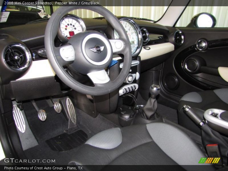 Pepper White / Grey/Black 2008 Mini Cooper S Hardtop