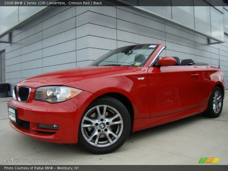 Crimson Red / Black 2008 BMW 1 Series 128i Convertible