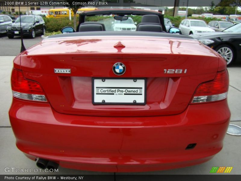 Crimson Red / Black 2008 BMW 1 Series 128i Convertible