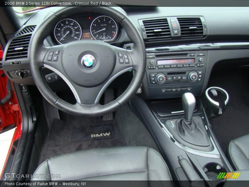 Crimson Red / Black 2008 BMW 1 Series 128i Convertible