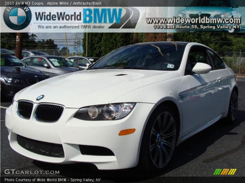 Alpine White / Anthracite/Black 2010 BMW M3 Coupe