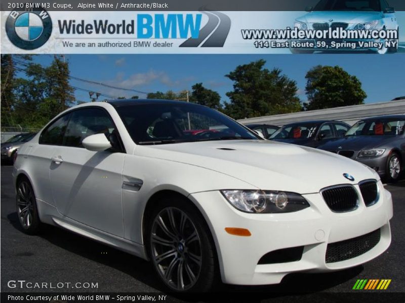 Alpine White / Anthracite/Black 2010 BMW M3 Coupe