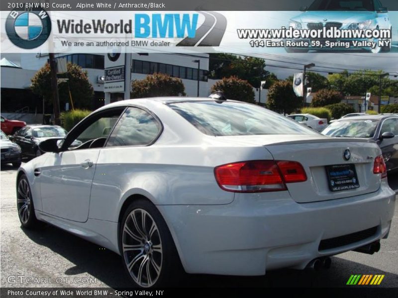 Alpine White / Anthracite/Black 2010 BMW M3 Coupe
