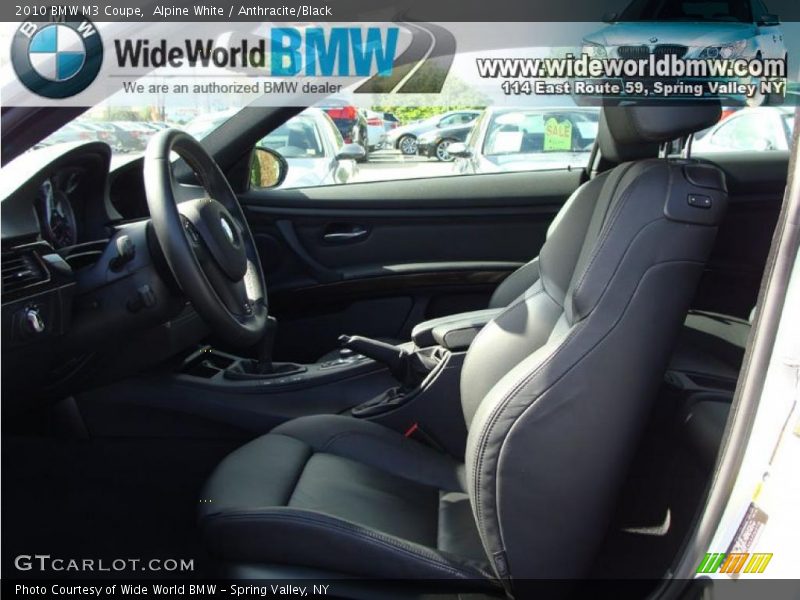 Alpine White / Anthracite/Black 2010 BMW M3 Coupe