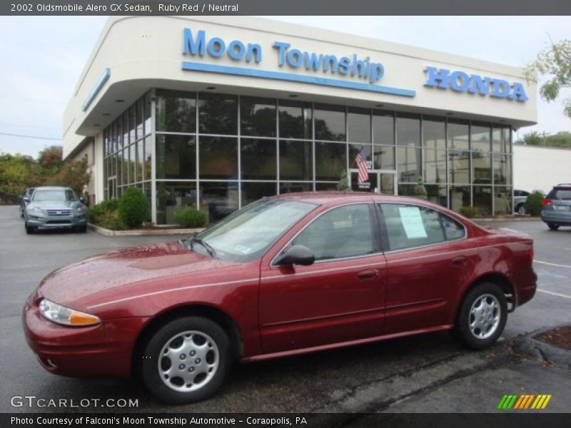 Ruby Red / Neutral 2002 Oldsmobile Alero GX Sedan